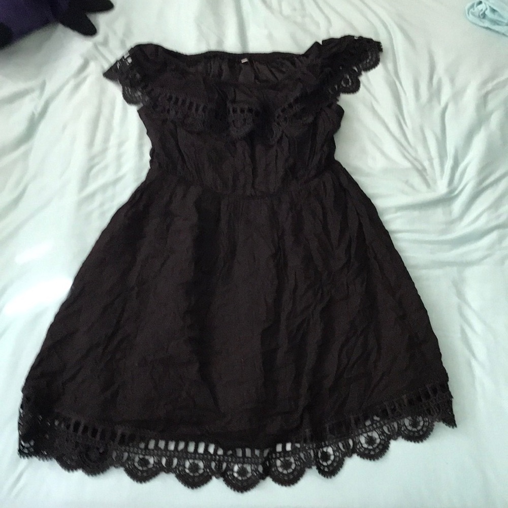 Black off the shoulder dress